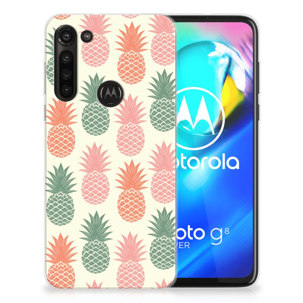 Motorola Moto G8 Power Siliconen Case Ananas