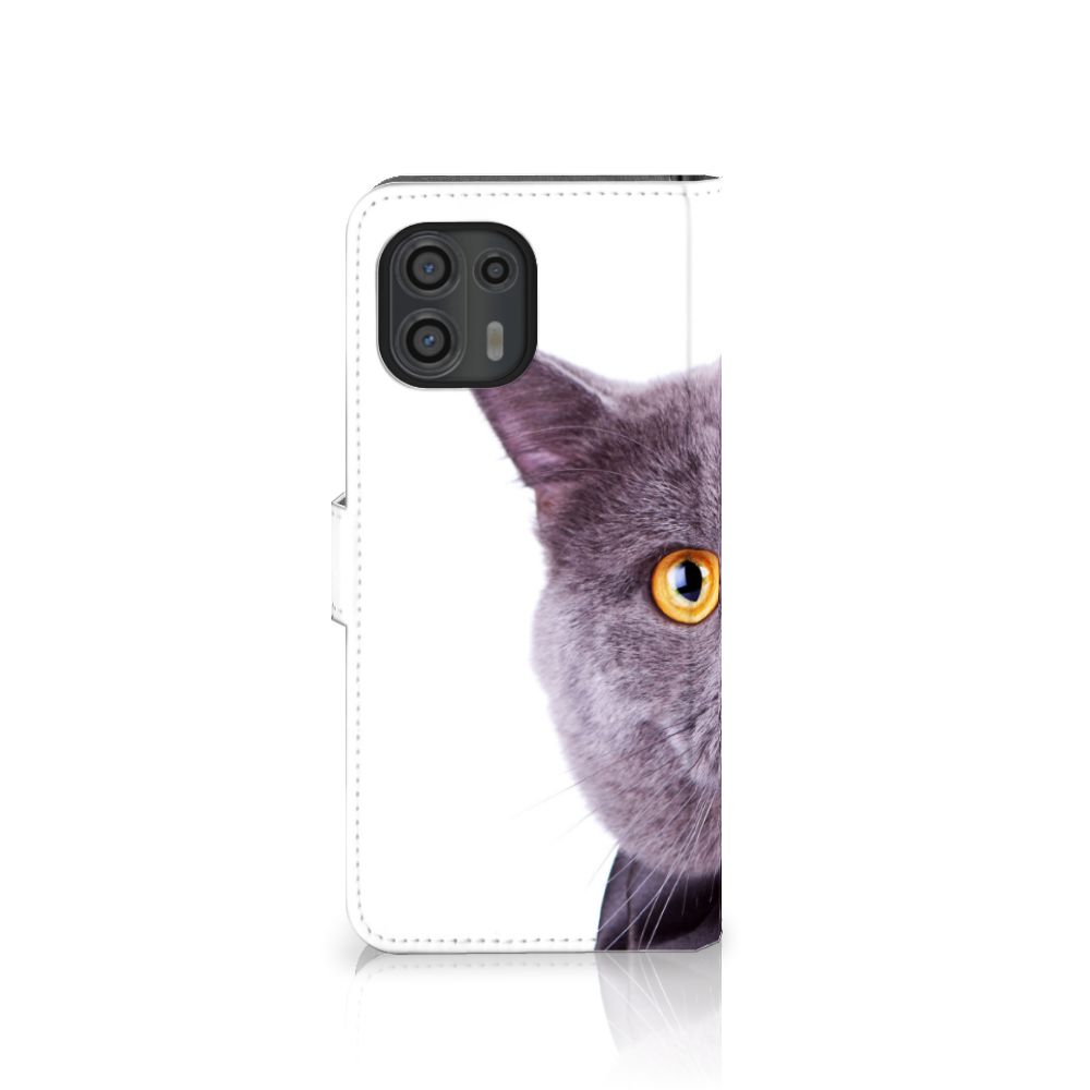 Motorola Edge 20 Lite Telefoonhoesje met Pasjes Kat