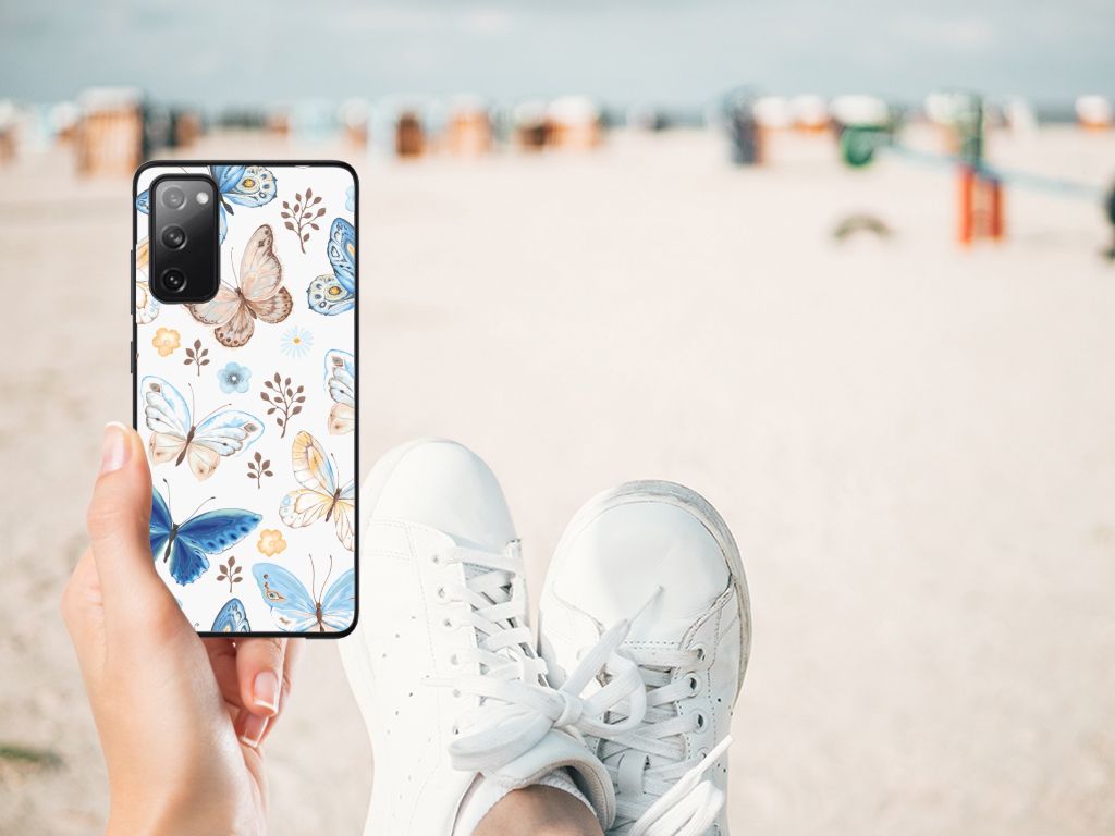 Dierenprint Telefoonhoesje voor Samsung Galaxy S20 FE Vlinder B2C Telecom