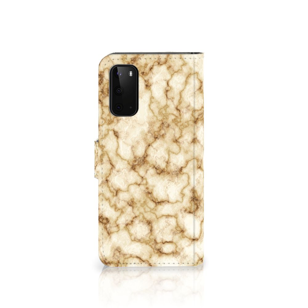 Samsung Galaxy S20 Bookcase Marmer Goud