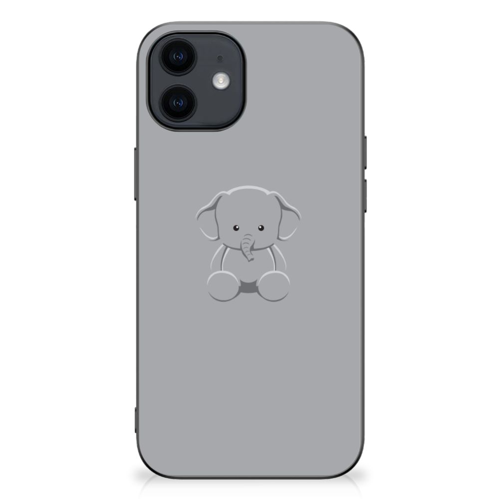 iPhone 12 Pro | 12 (6.1") Bumper Hoesje Grijs Baby Olifant