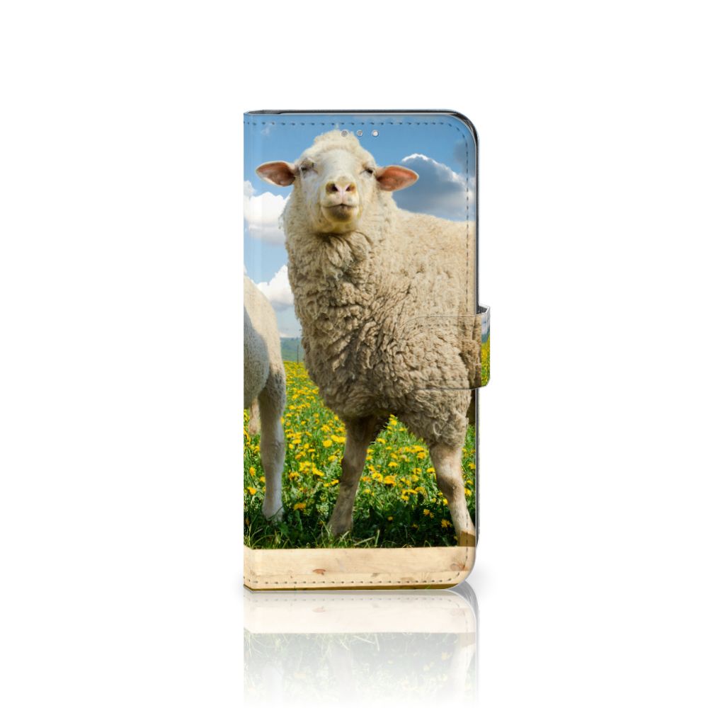 OnePlus Nord N100 Telefoonhoesje met Pasjes Schaap en Lammetje
