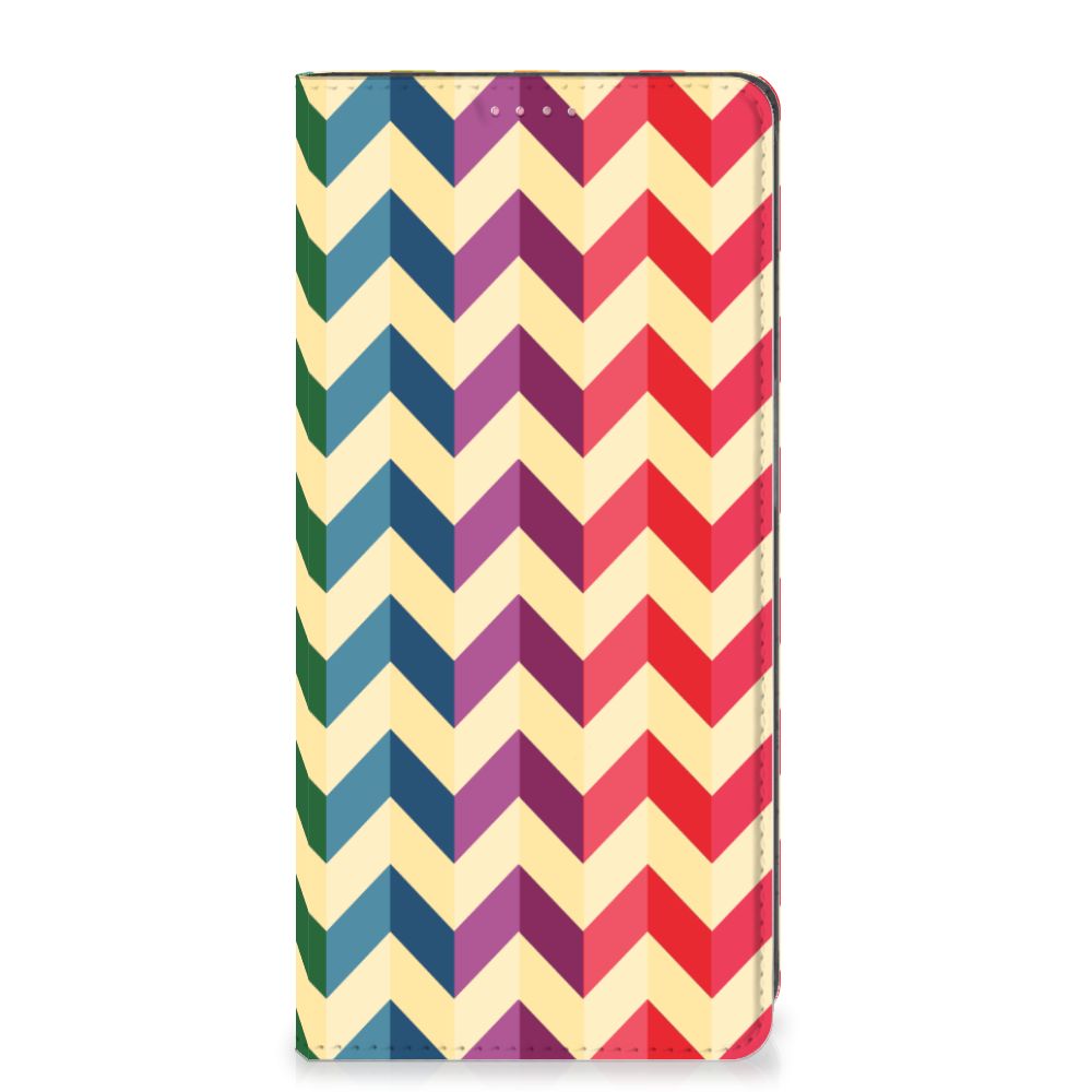 OPPO A54 5G | A74 5G | A93 5G Hoesje met Magneet Zigzag Multi Color