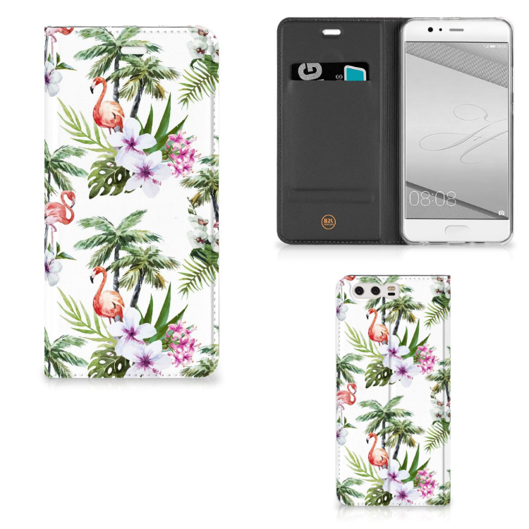 Huawei P10 Plus Hoesje maken Flamingo Palms