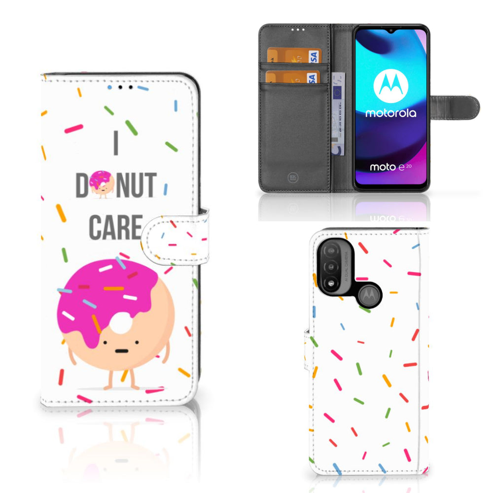 Motorola Moto E20 | E30 | E40 Book Cover Donut Roze