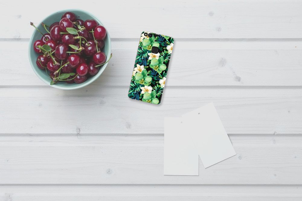 Huawei P10 Lite TPU Case Orchidee Groen