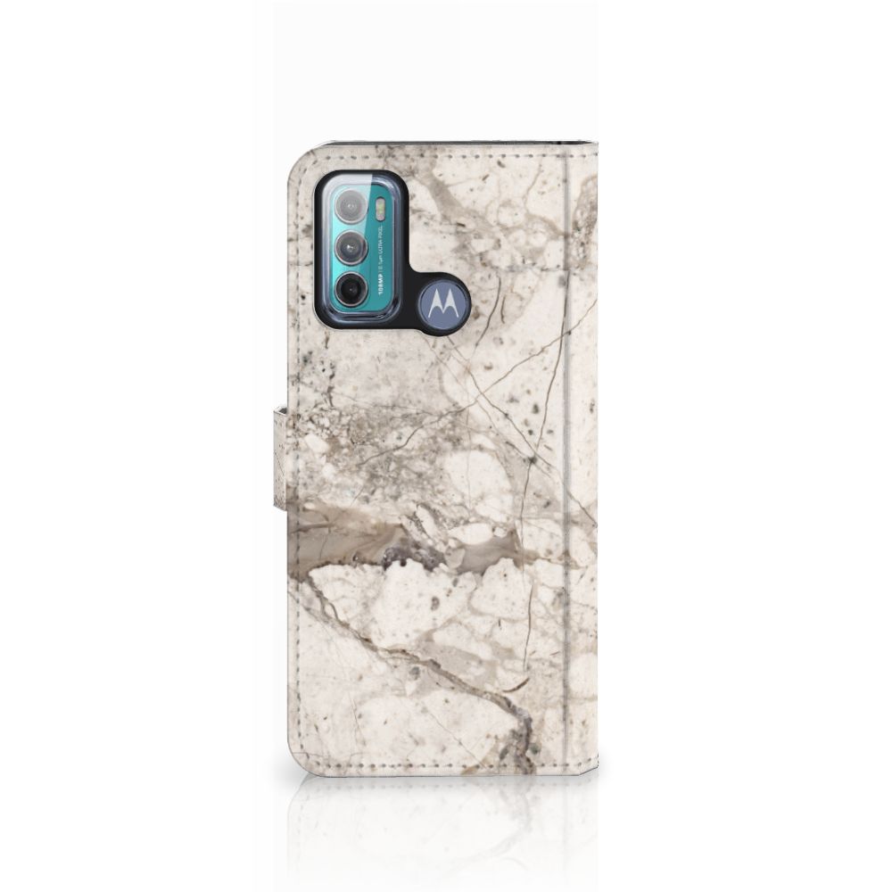 Motorola Moto G60 Bookcase Marmer Beige