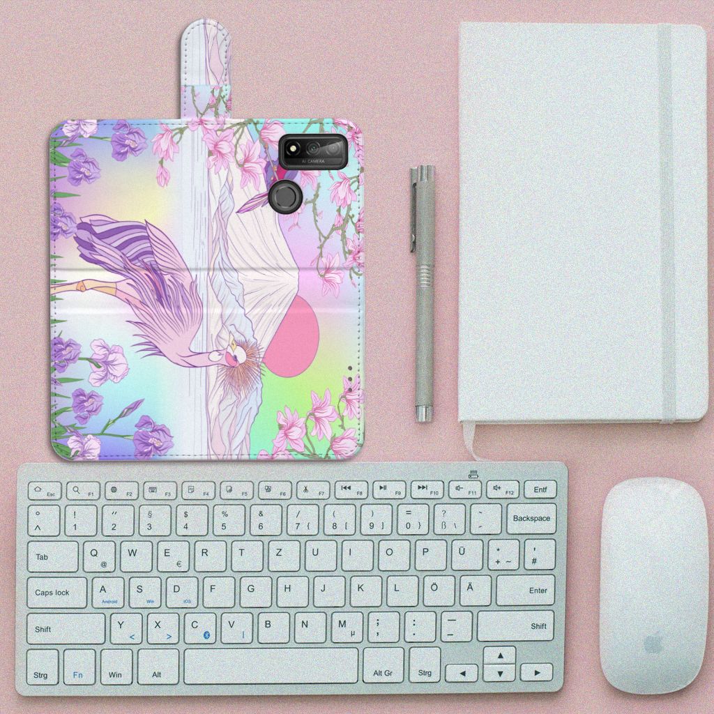 Huawei P Smart 2020 Telefoonhoesje met Pasjes Bird