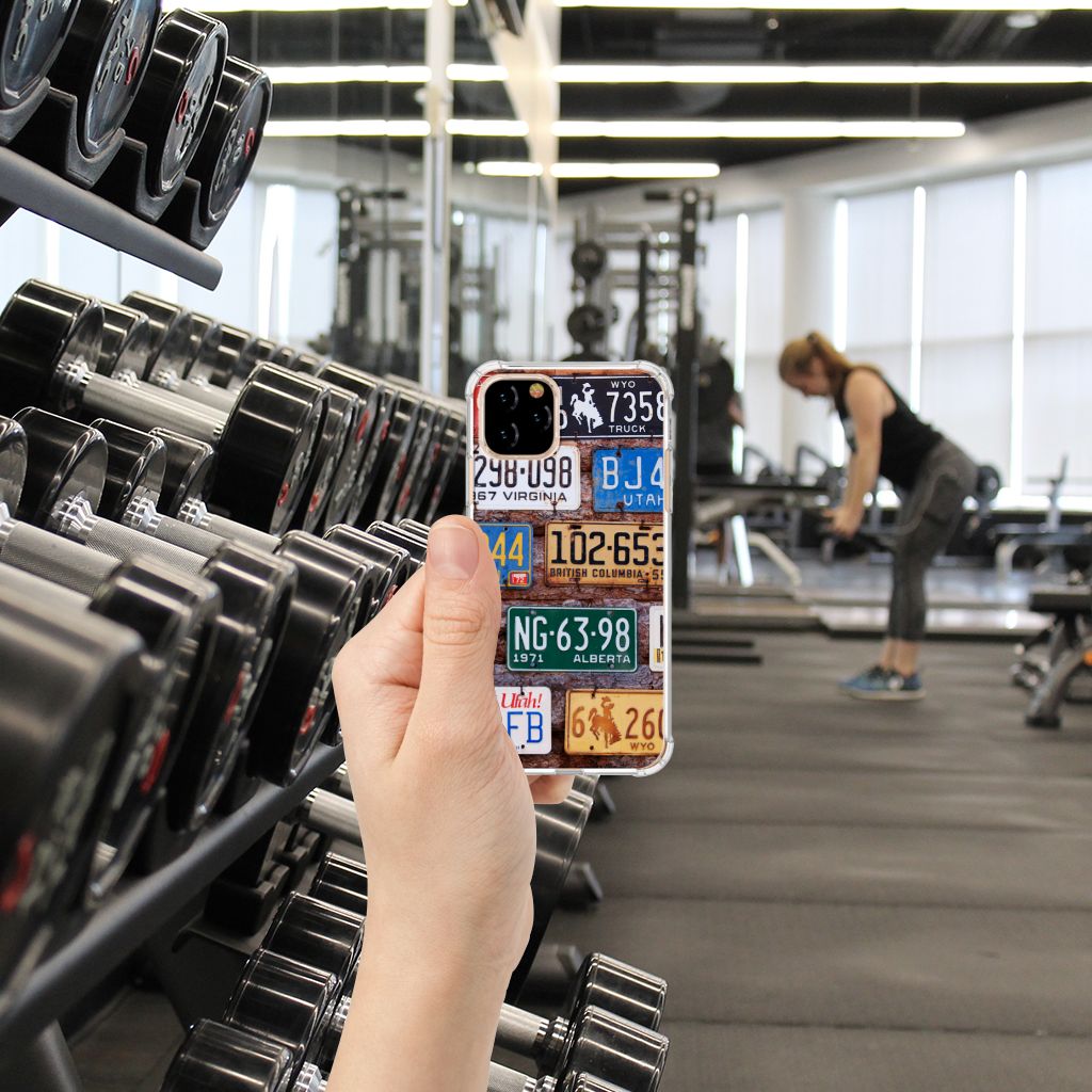 Apple iPhone 11 Pro Anti-shock Hoesje met foto Kentekenplaten