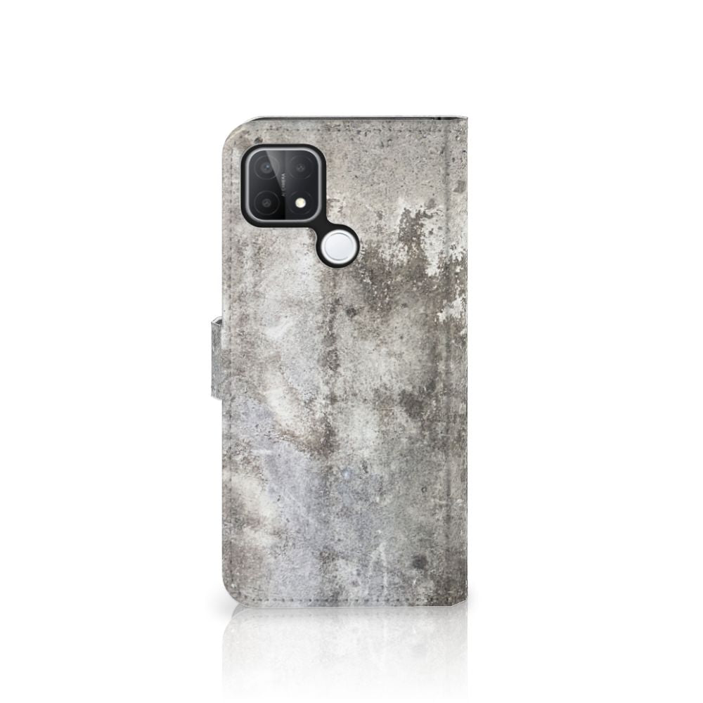 OPPO A15 Bookcase Beton Print