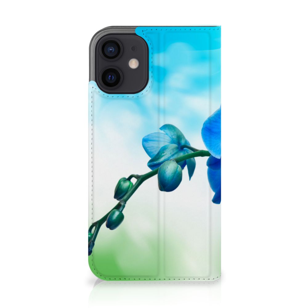 iPhone 12 Mini Smart Cover Orchidee Blauw - Cadeau voor je Moeder - B2C Telecom