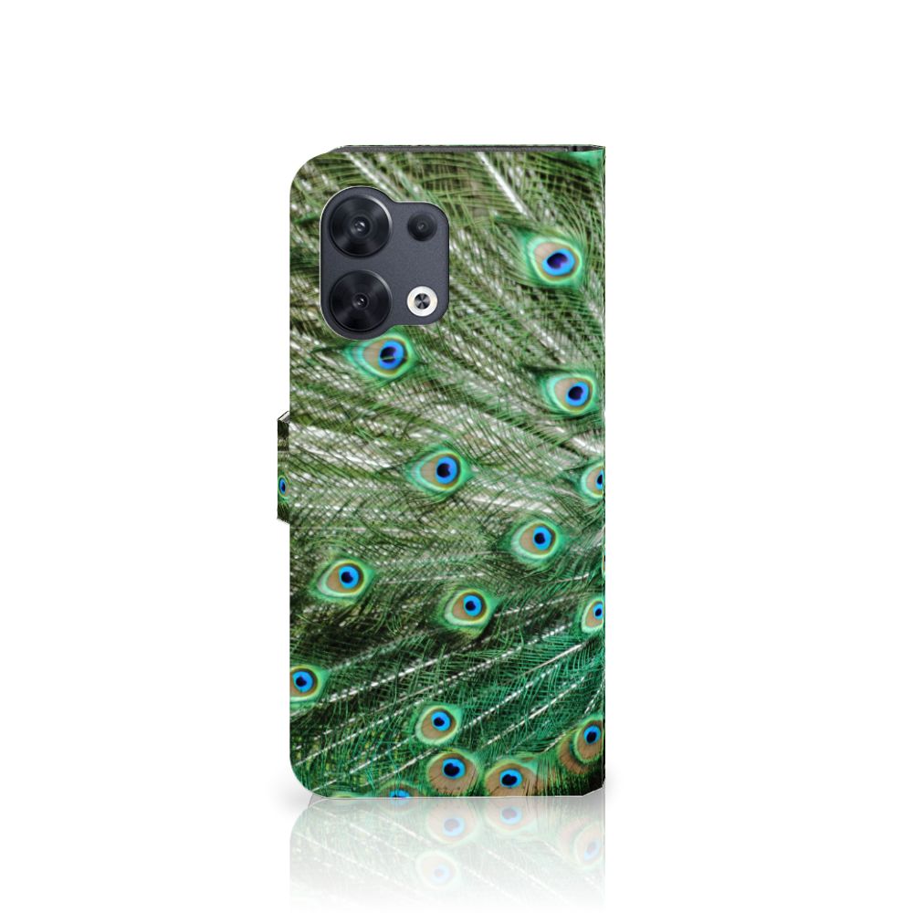 OPPO Reno8 Telefoonhoesje met Pasjes Pauw