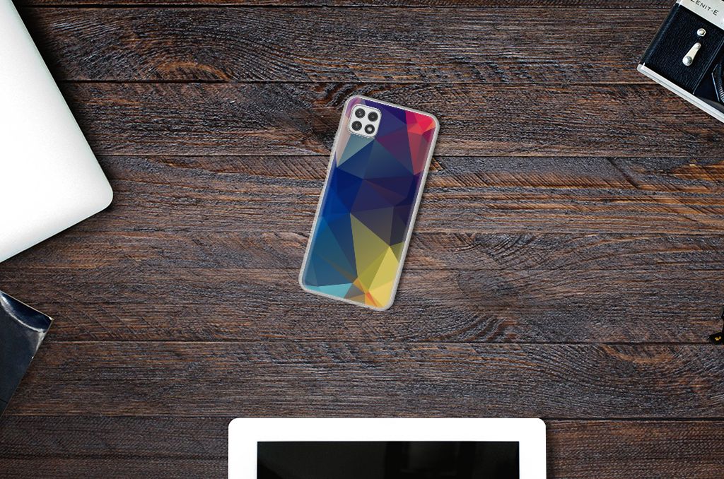 Samsung Galaxy A22 5G TPU Hoesje Polygon Dark B2C Telecom
