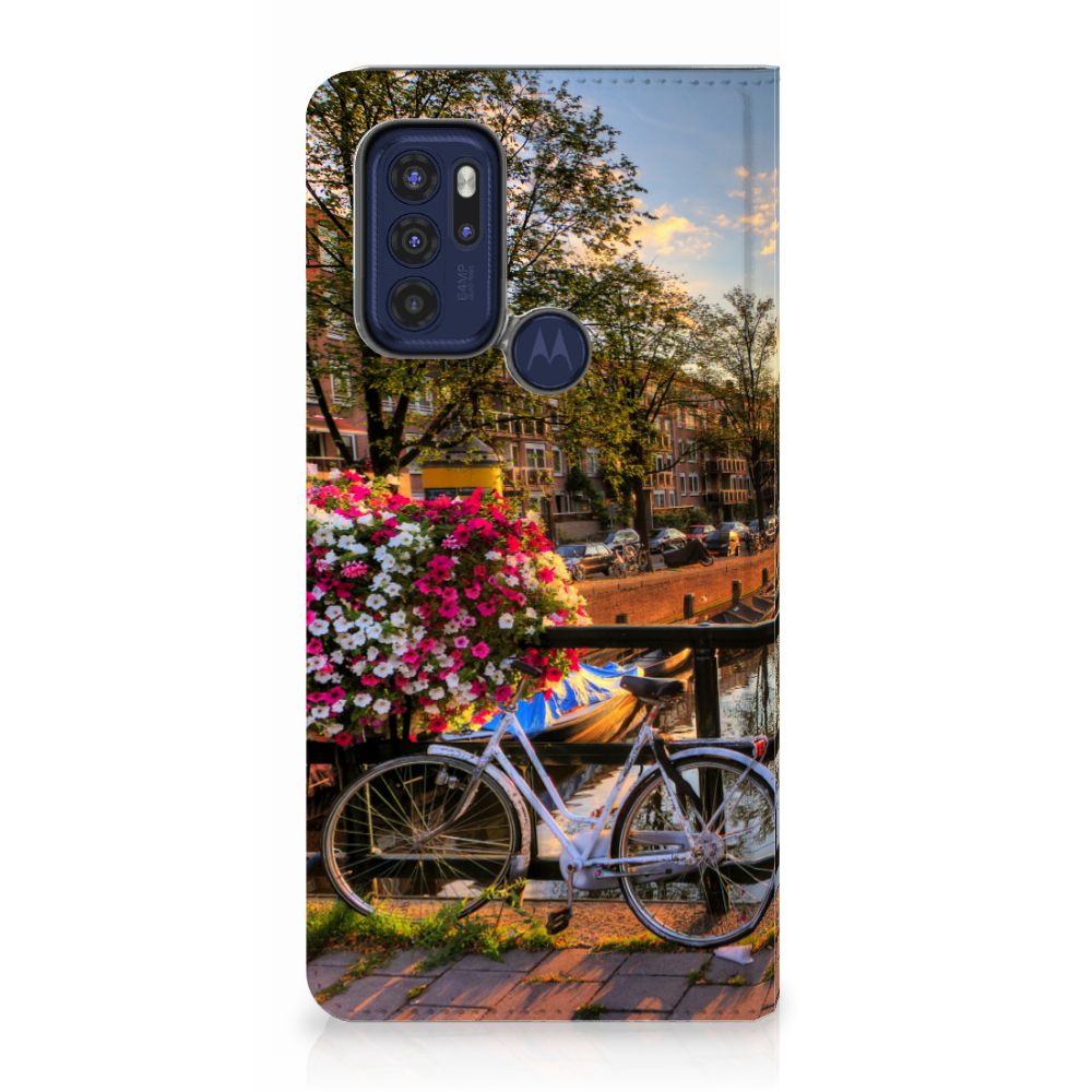Motorola Moto G60s Book Cover Amsterdamse Grachten - B2C Telecom