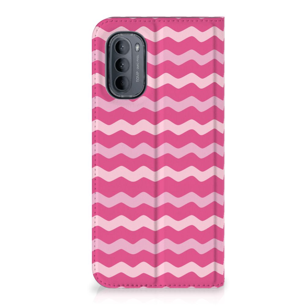 Motorola Moto G31 | G41 Hoesje met Magneet Waves Pink - B2C Telecom