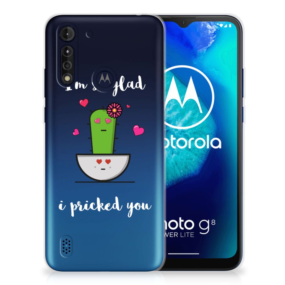 Motorola Moto G8 Power Lite Telefoonhoesje met Naam Cactus Glad B2C Telecom