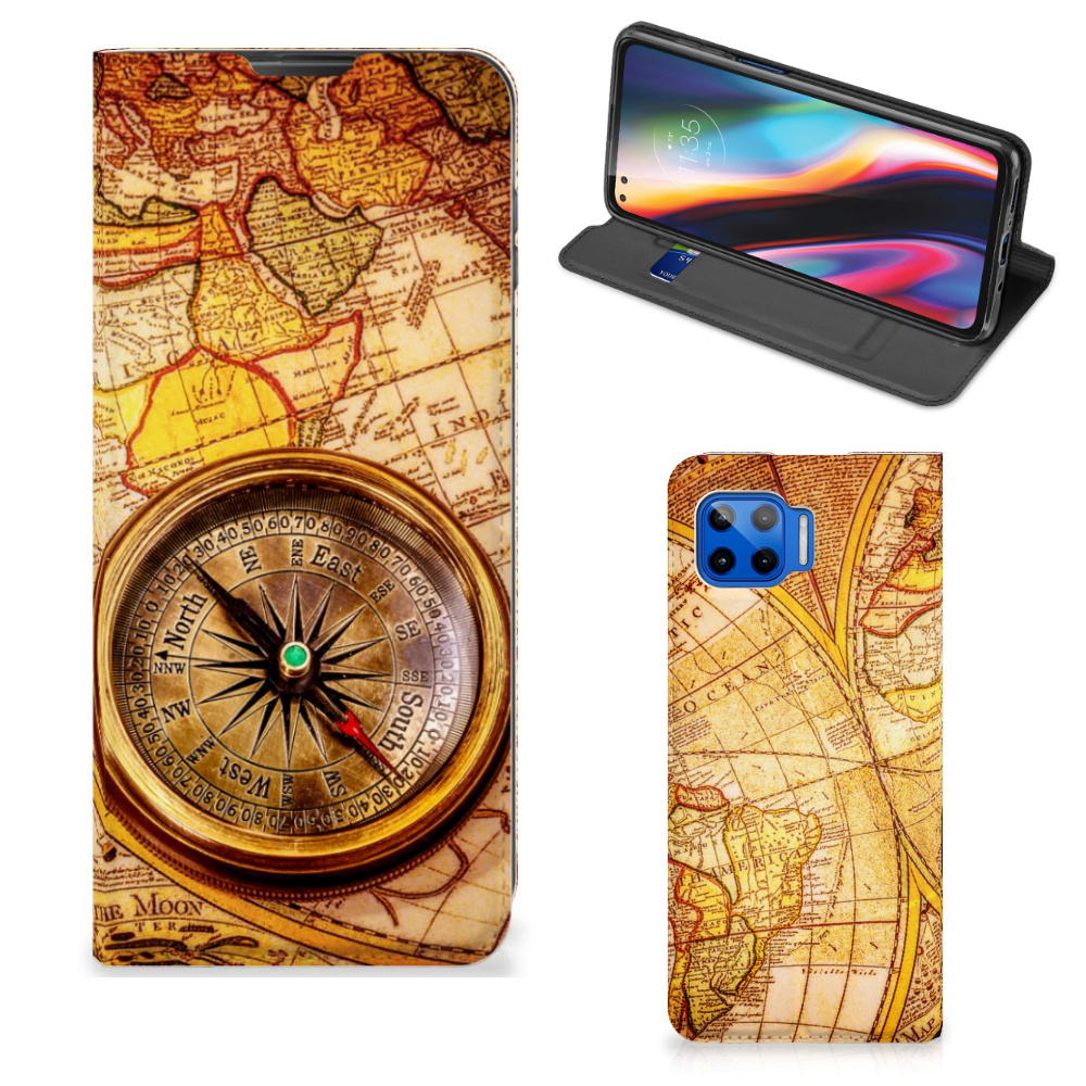 Motorola Moto G 5G Plus Book Cover Kompas - B2C Telecom