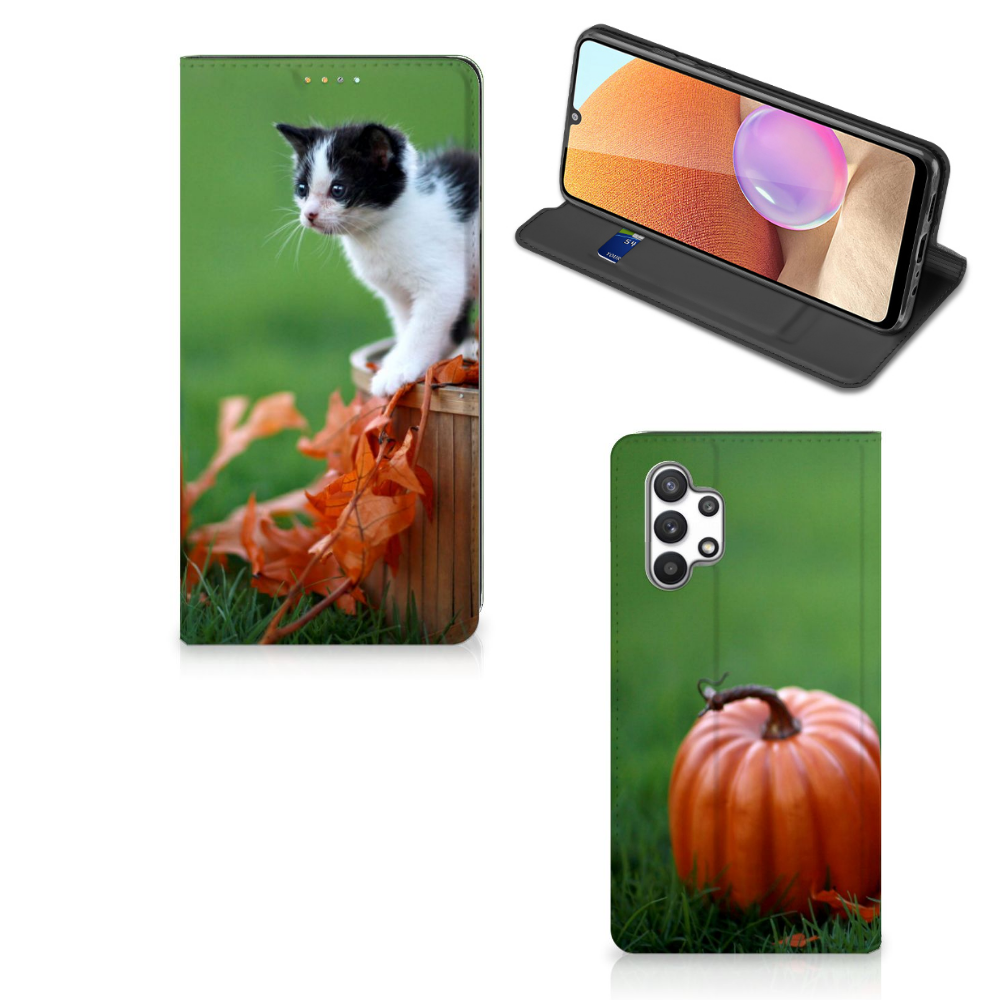 Samsung Galaxy A32 4G | A32 5G Enterprise Editie Hoesje maken Kitten - B2C Telecom