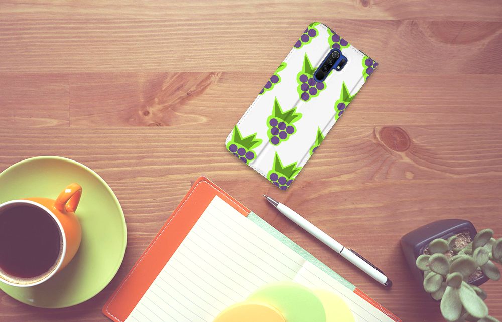 Xiaomi Redmi 9 Flip Style Cover Druiven - B2C Telecom