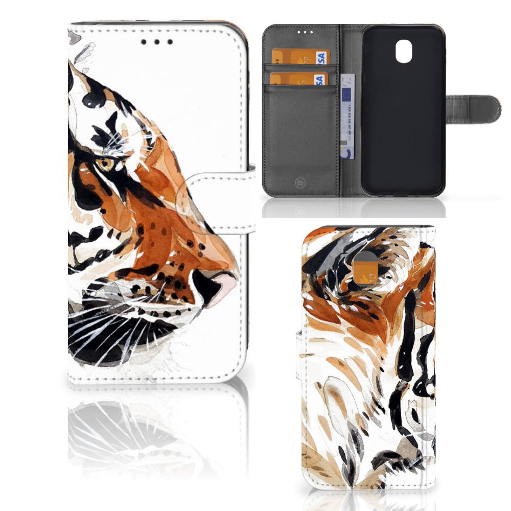 Hoesje Samsung Galaxy J5 2017 Watercolor Tiger