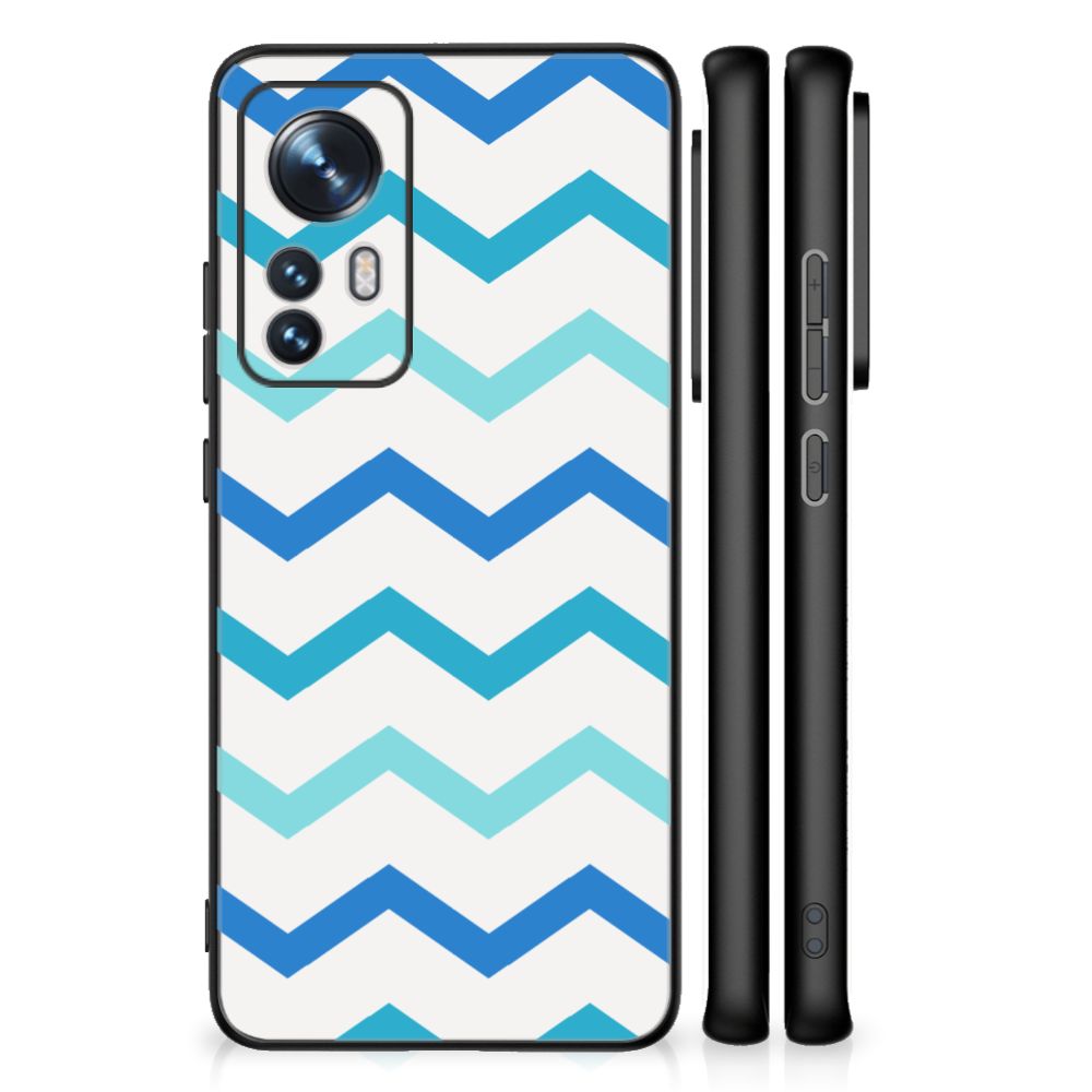 Xiaomi 12 | 12X Back Case Zigzag Blauw B2C Telecom