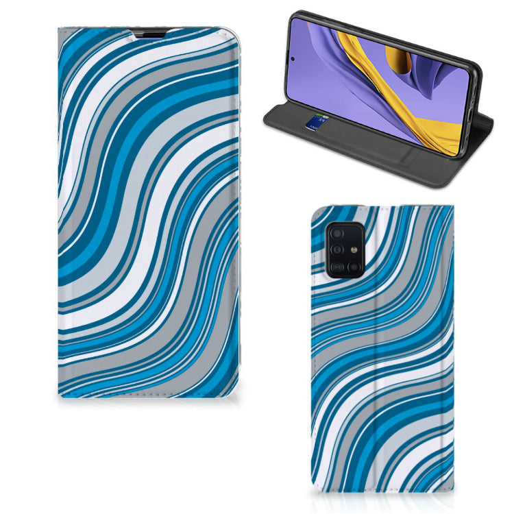 Samsung Galaxy A51 Hoesje met Magneet Waves Blue