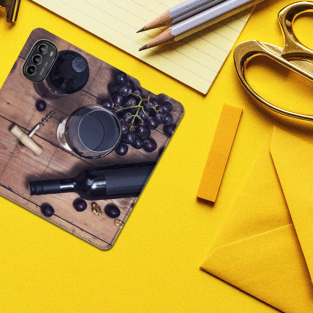 Motorola Moto G52 | Moto G82 Flip Style Cover Wijn - B2C Telecom