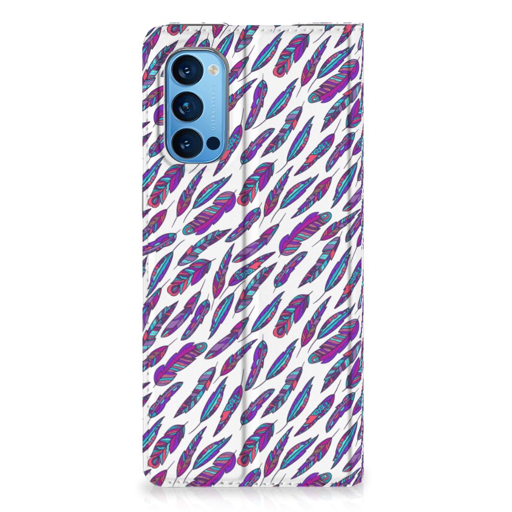 OPPO Reno4 Pro 5G Hoesje met Magneet Feathers Color - B2C Telecom