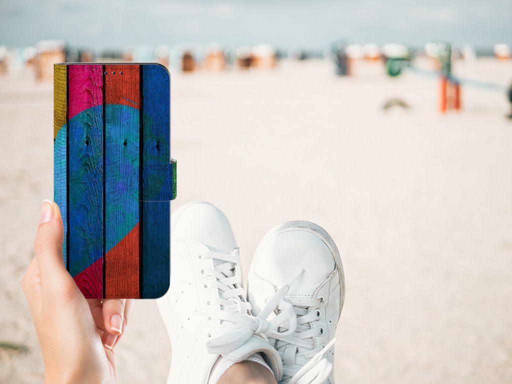 Xiaomi Poco X4 Pro 5G Book Style Case Wood Heart - Cadeau voor je Vriend