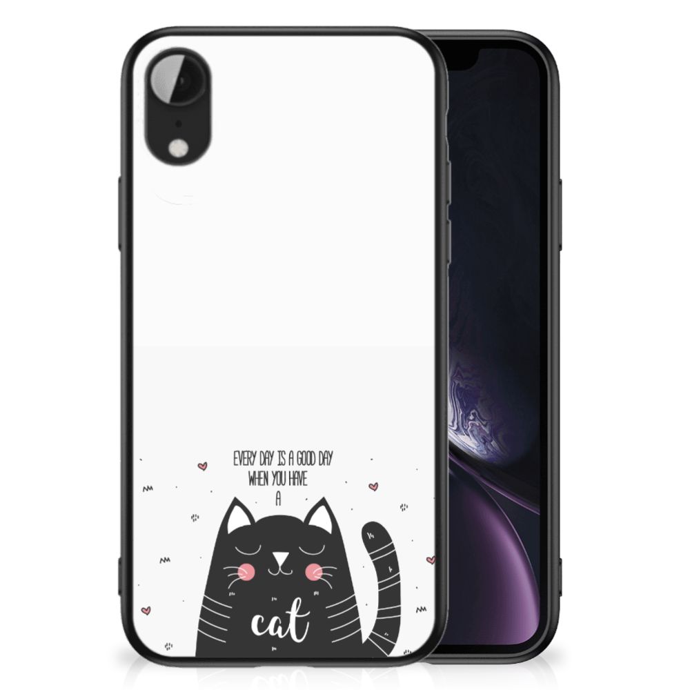 Apple iPhone XR Hoesje Cat Good Day