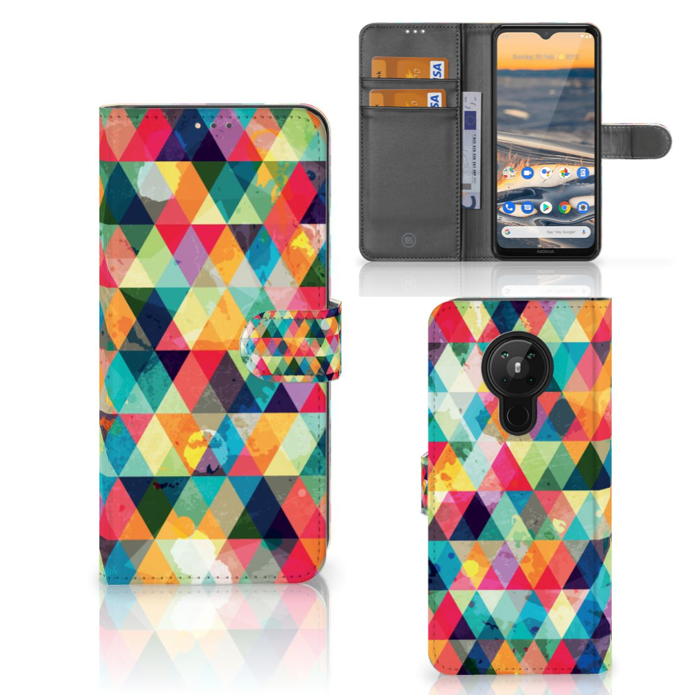 Nokia 5.3 Telefoon Hoesje Geruit