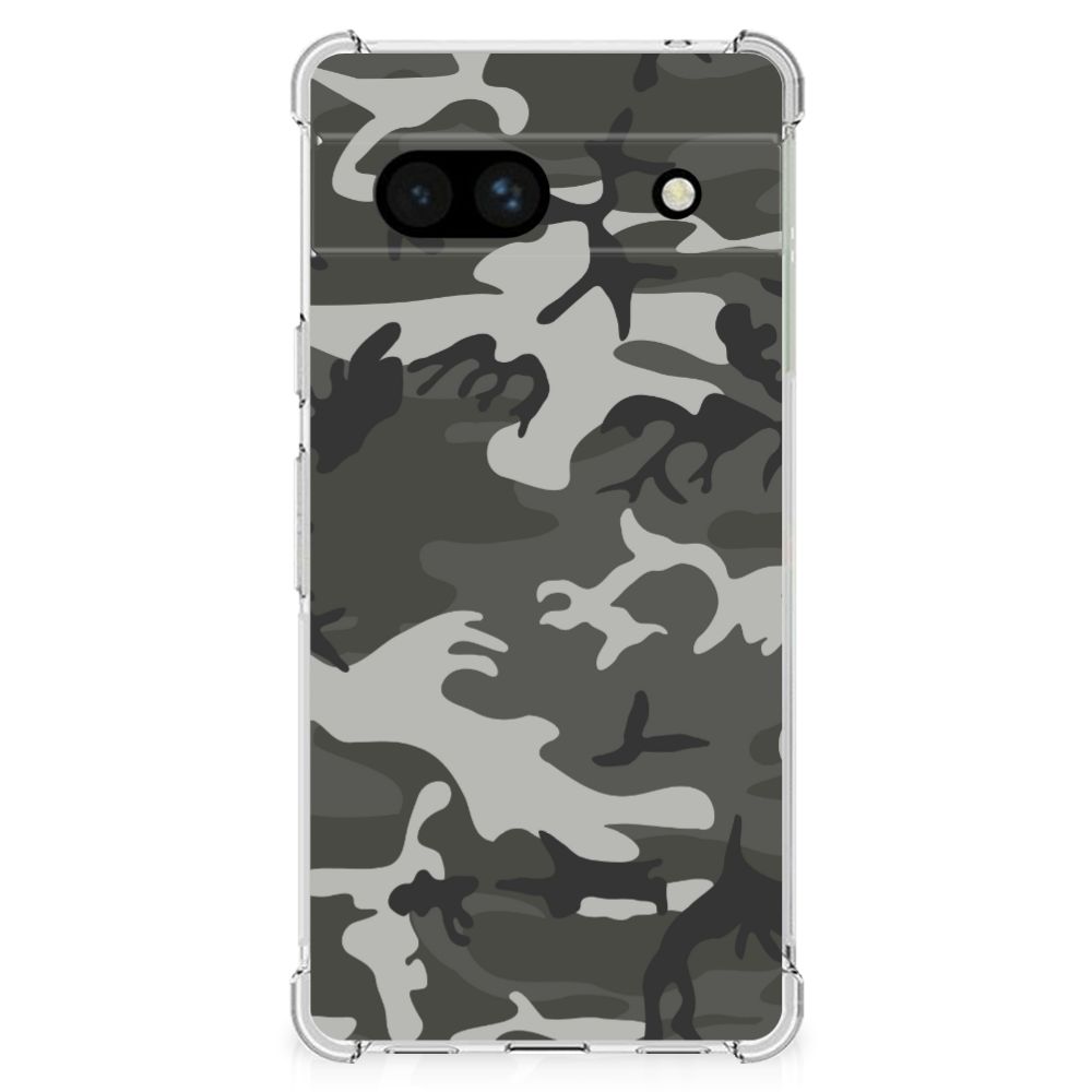 Google Pixel 7A Doorzichtige Silicone Hoesje Army Light