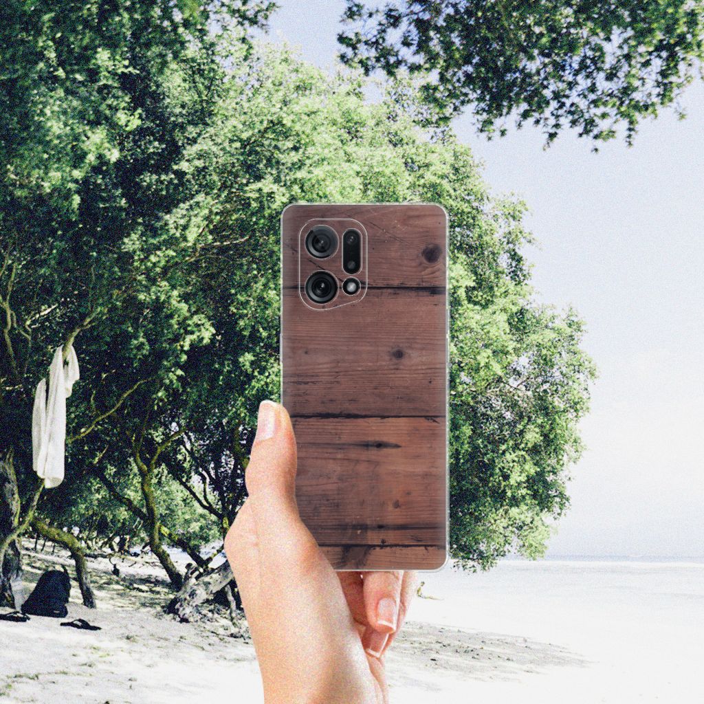 OPPO Find X5 Bumper Hoesje Old Wood B2C Telecom