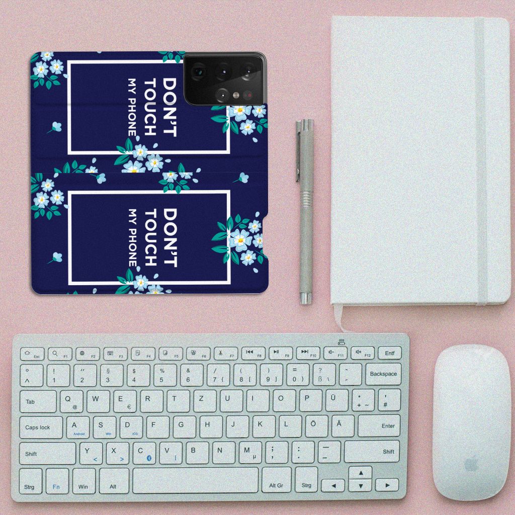 Samsung Galaxy S21 Ultra Design Case Flowers Blue DTMP - B2C Telecom