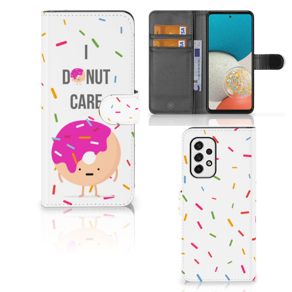 Samsung Galaxy A53 Book Cover Donut Roze