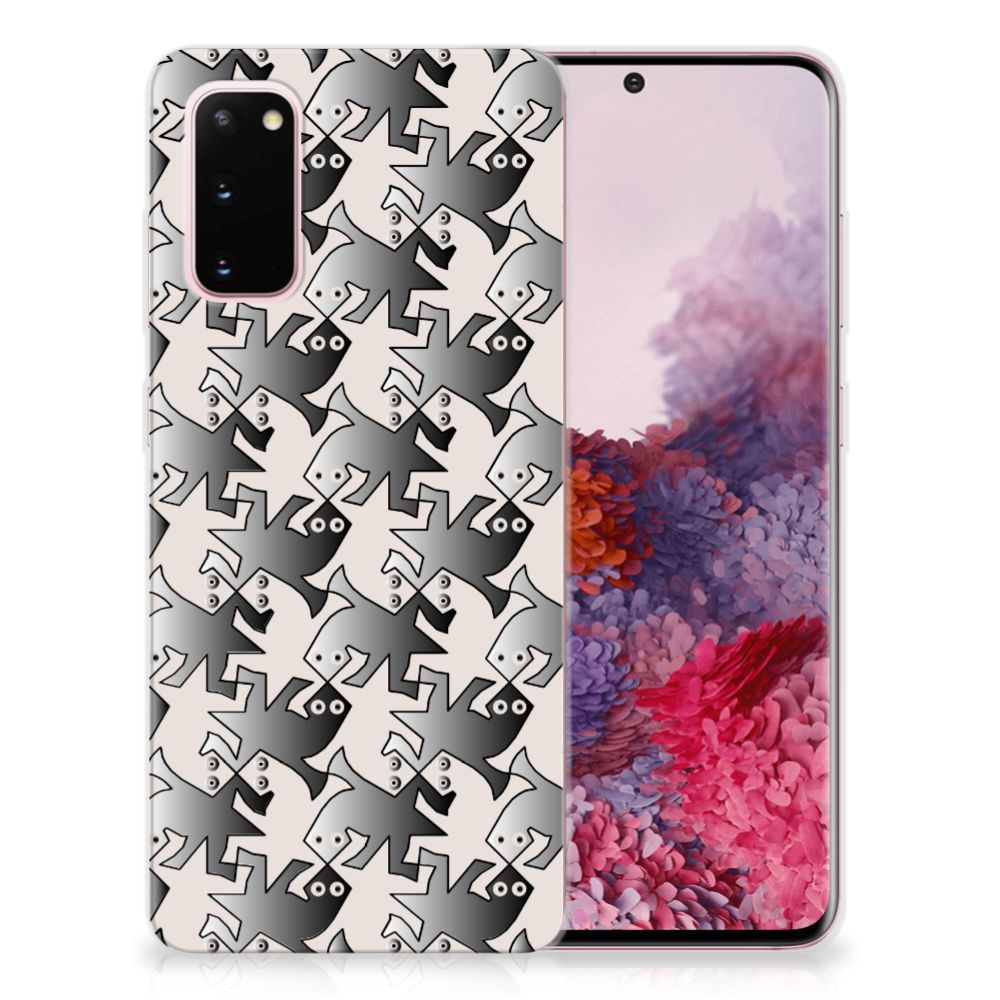 Samsung Galaxy S20 TPU Hoesje Salamander Grey B2C Telecom