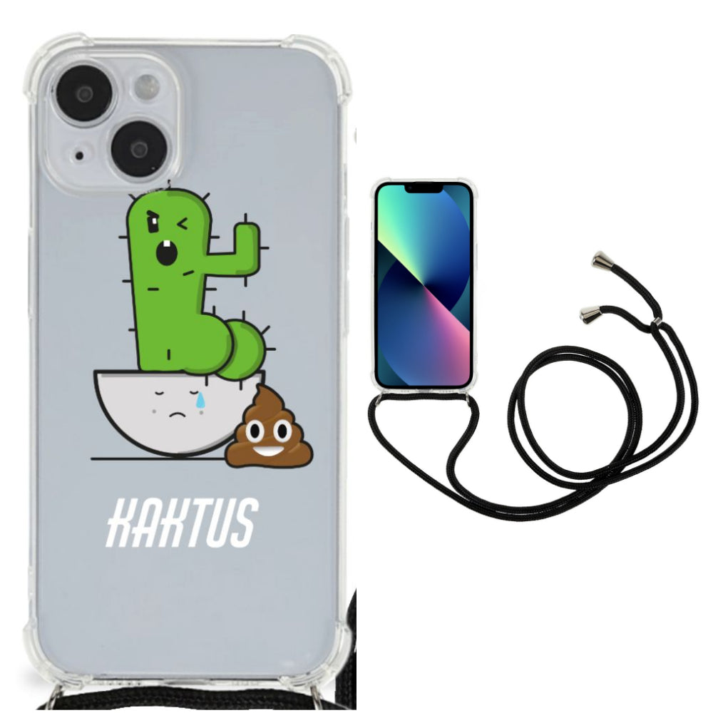 iPhone 14 Stevig Bumper Hoesje Cactus Poo