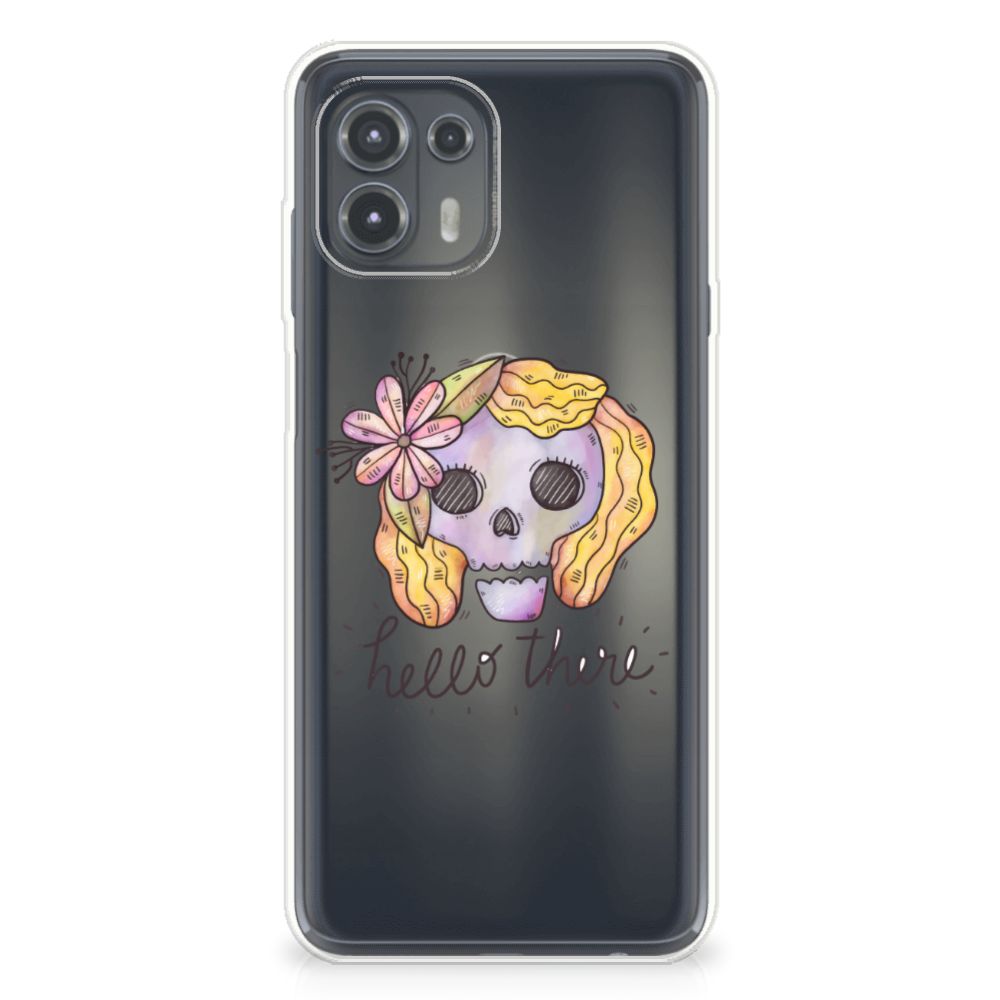 Silicone Back Case Motorola Edge 20 Lite Boho Skull B2C Telecom