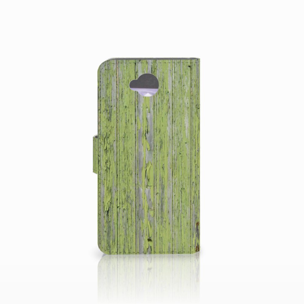 Microsoft Lumia 650 Book Style Case Green Wood