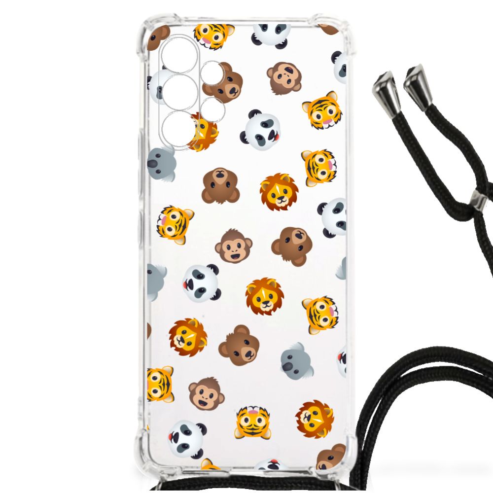 Doorzichtige Silicone Hoesje voor Samsung Galaxy A13 4G Dieren Emojis B2C Telecom