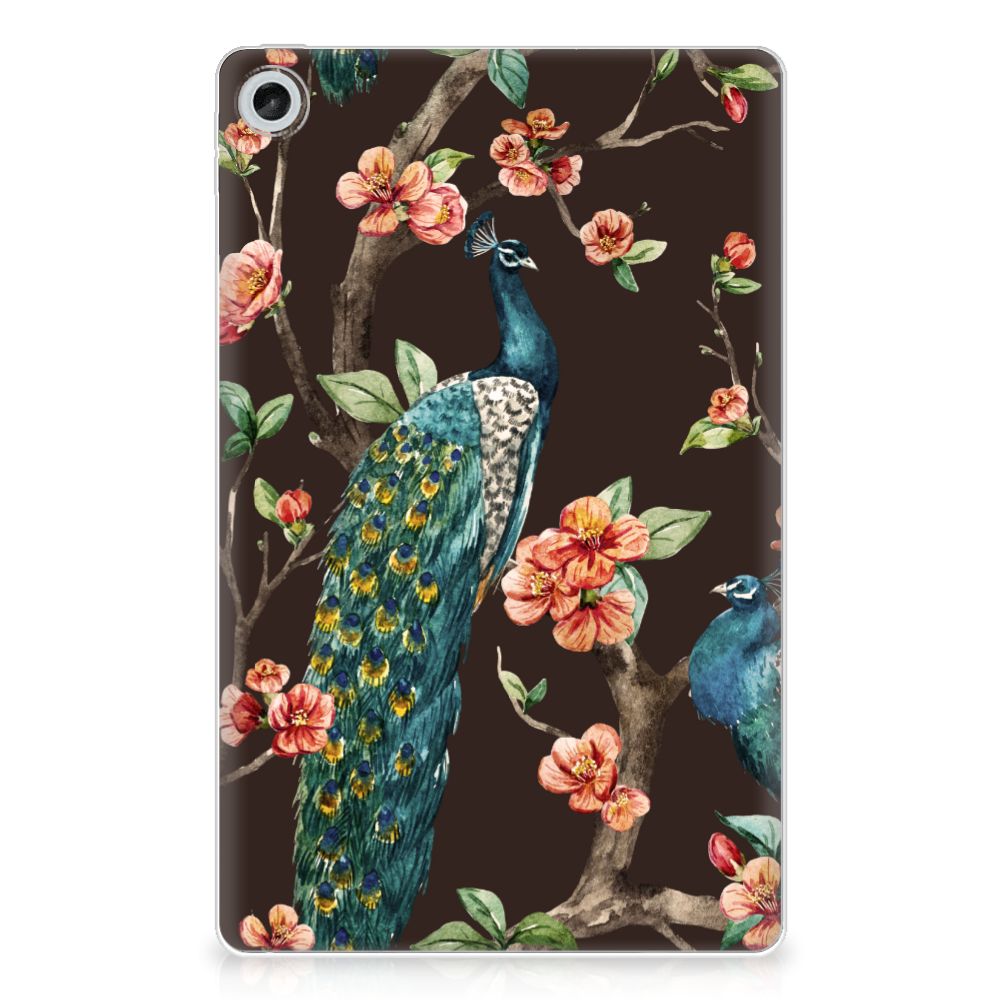 Lenovo Tab M10 Plus (3e generatie) Back Case Pauw met Bloemen - B2C Telecom