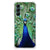 Samsung Galaxy A14 5G/4G Case Anti-shock Pauw met een kleurrijke pauw designdetails