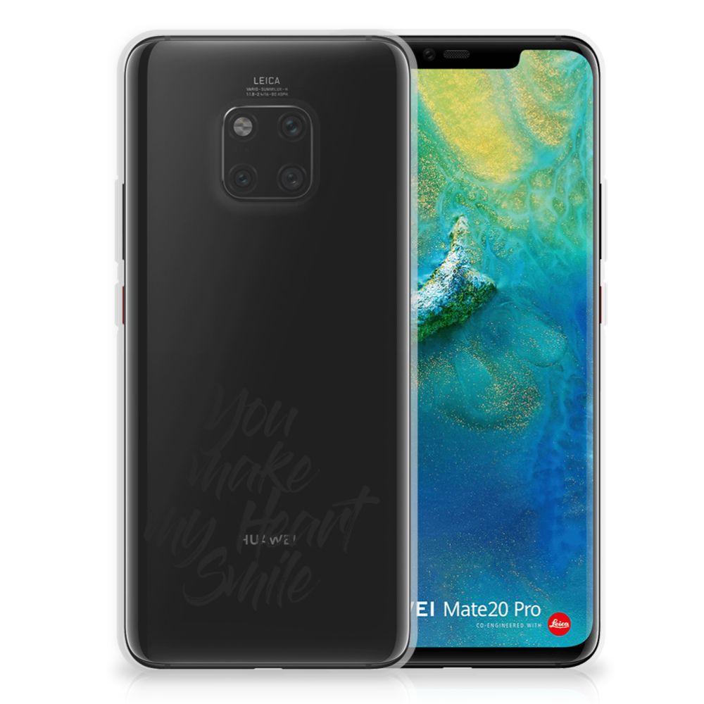 Huawei Mate 20 Pro Siliconen hoesje met naam Heart Smile