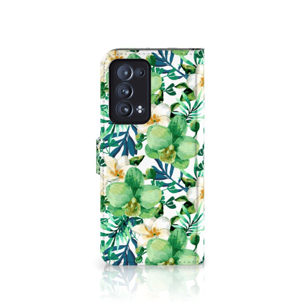 OPPO Reno 6 Pro Plus 5G Hoesje Orchidee Groen