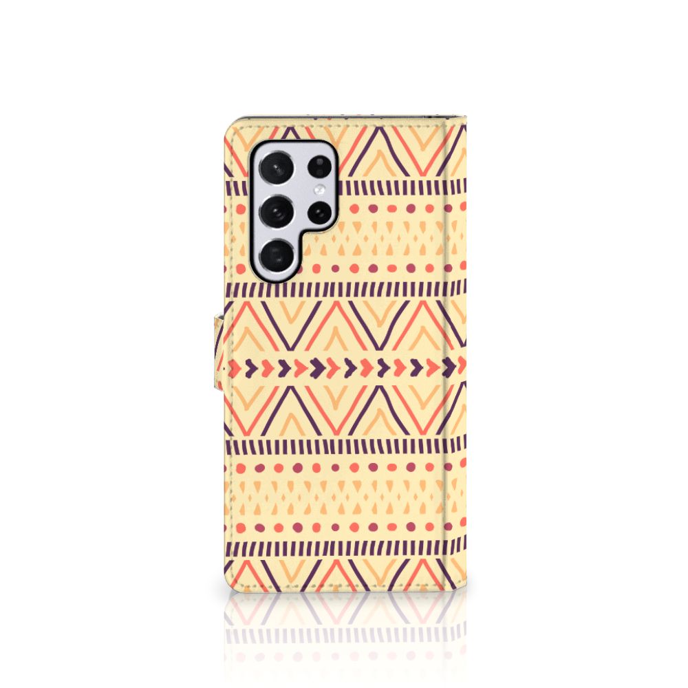 Samsung Galaxy S22 Ultra Telefoon Hoesje Aztec Yellow
