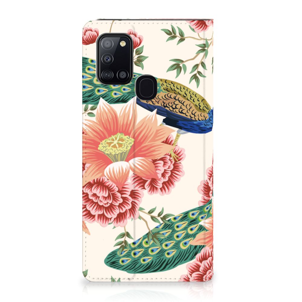 Hoesje maken voor Samsung Galaxy A21s Pink Peacock - B2C Telecom