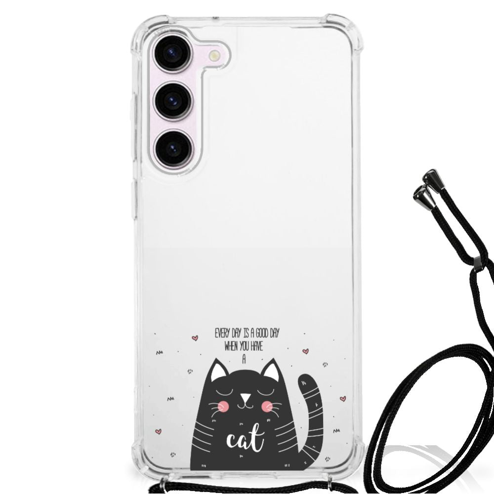 Samsung Galaxy S23 Stevig Bumper Hoesje Cat Good Day B2C Telecom