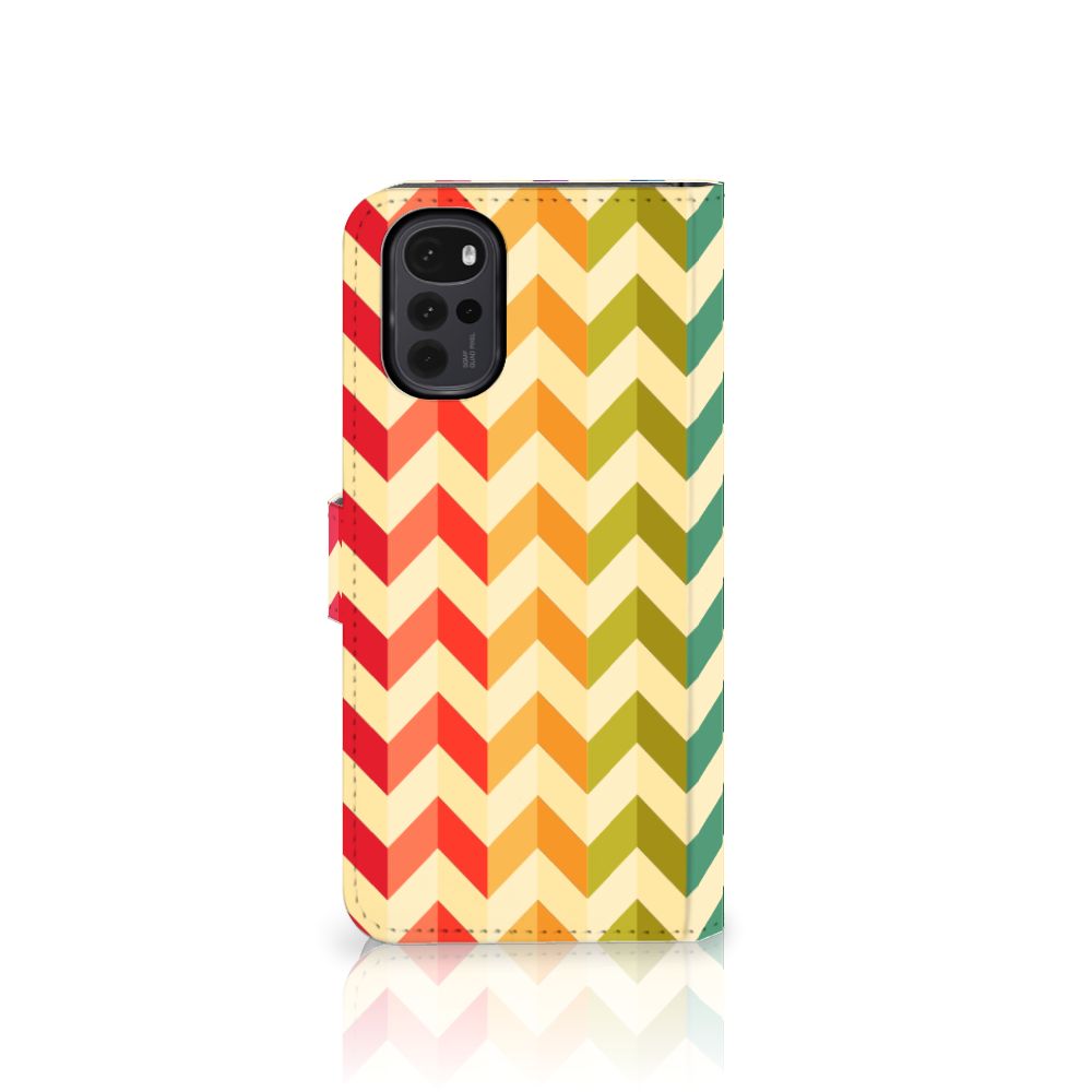 Motorola Moto G22 Telefoon Hoesje Zigzag Multi Color