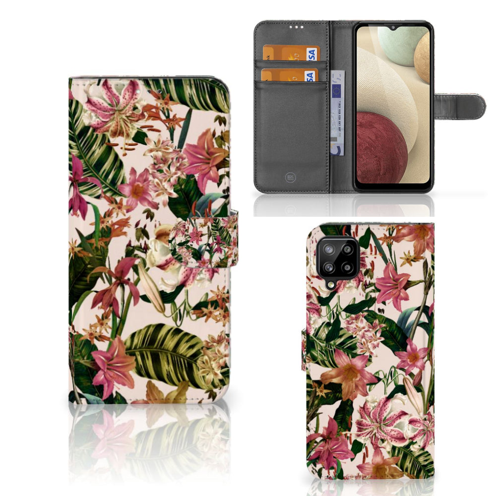 Samsung Galaxy A12 Hoesje Flowers