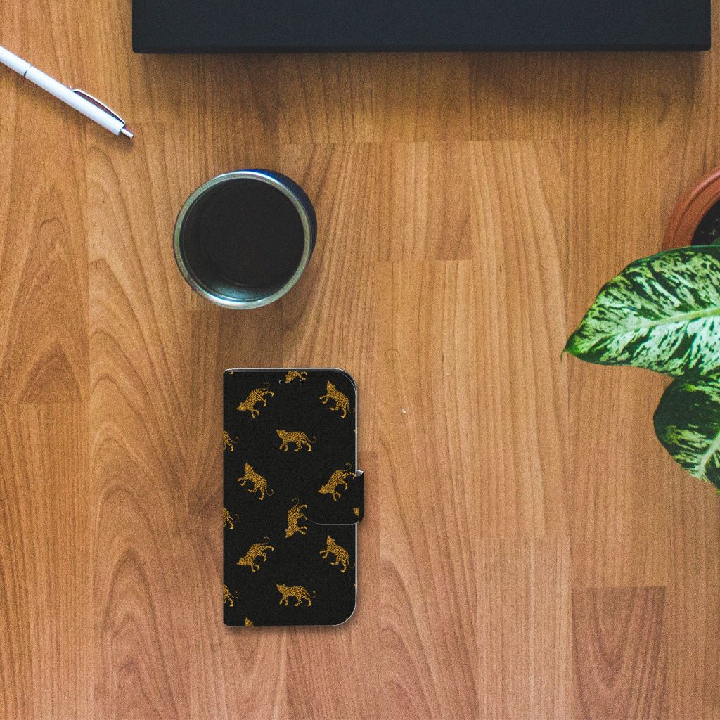 Telefoonhoesje met Pasjes voor iPhone 13 Mini Leopards